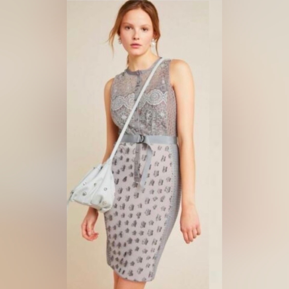 NWT Byron Lars Gisella Lace Sheath Dress, Sz 2